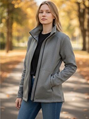 NWT Reitmans Hyba Grey Zip-Up Jacket / SZ 2X
